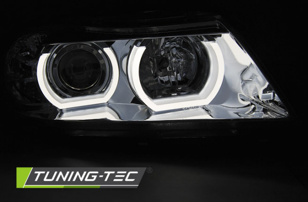 Xenon LED Angel Eyes Scheinwerfer für BMW 3er E90/E91 05-08 chrom